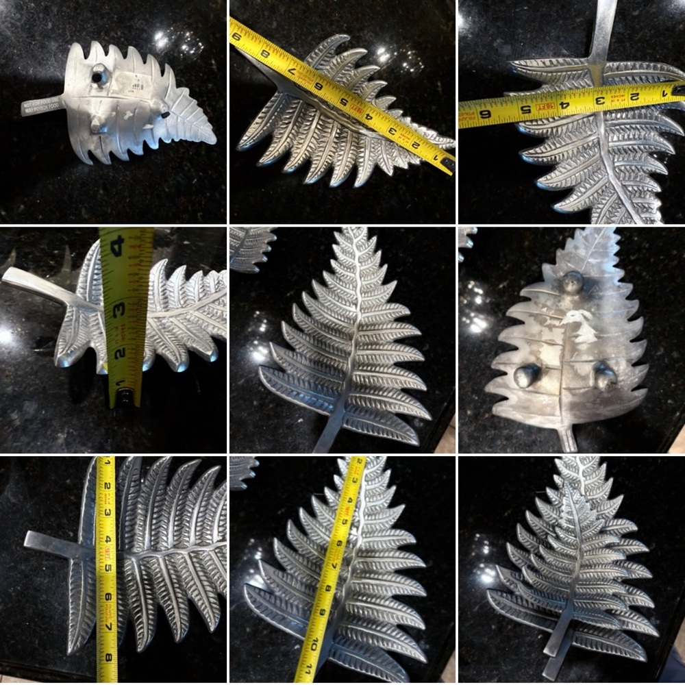 Silver Leaf-Shaped Decorative Trays - Picture 14 of 14